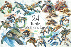 Turtle Mother’s Day Sublimation Clipart Product Image 1