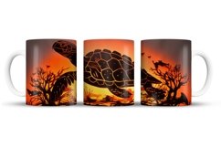 Turtle Mug Wrap Sublimation Designs, Mug Wrap, Turtle Png