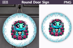 Turtle Floral Round Sign | Mothers Day Sublimation Product Image 1