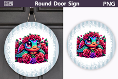 Turtle Floral Round Sign | Mothers Day Sublimation Product Image 1