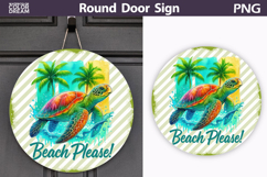 Turtle Beach Please Design | Round Door Sign Product Image 1