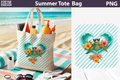 Sea Turtle Tote Bag | Summer Beach Sublimation Product Image 1