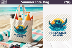 Sea Turtle Tote Bag | Summer Beach Sublimation Product Image 1