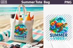 Sea Turtle Tote Bag | Summer Beach Sublimation Product Image 1