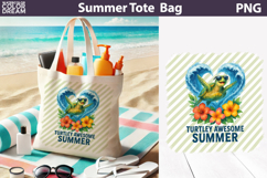 Sea Turtle Tote Bag | Summer Beach Sublimation Product Image 1