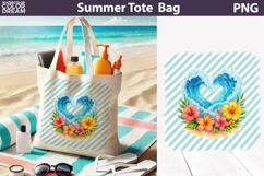 Sea Turtle Tote Bag | Summer Beach Sublimation Product Image 1