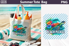Sea Turtle Tote Bag | Summer Beach Sublimation Product Image 1
