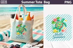 Sea Turtle Tote Bag | Summer Beach Sublimation Product Image 1