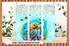 Ocean Turtle Tumbler Sublimation Design Product Image 2