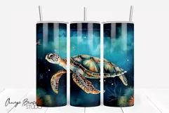 Turtle Tumbler Wrap Skinny Tumbler Sublimation Design