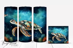 Turtle Tumbler Wrap Skinny Tumbler Sublimation Design