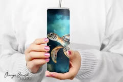 Turtle Tumbler Wrap Skinny Tumbler Sublimation Design