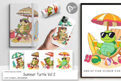 Digital Paper Summer Turtle Product Image 1