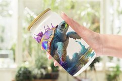 Turtle with Splash Colorful Glass Can Wraps Product Image 2