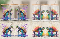 Turtle with Splash Colorful Glass Can Wraps Product Image 3