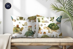 Dreamy Turtle House Artwork Digital Paper | Pattern Art Product Image 2