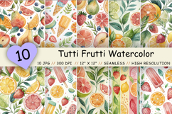 tutti frutti pattern, watercolor fruit pattern, summer fruit pattern, citrus seamless pattern, fruit digital paper, fruit scrapbook paper, citrus digital paper, watercolor citrus pattern, summer digital paper, fruit seamless background, colorful fruit pat