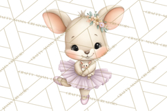 Pastel Animal Ballerinas Clipart PNG Ballet Animals Product Image 3