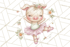 Pastel Animal Ballerinas Clipart PNG Ballet Animals Product Image 4