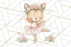 Pastel Animal Ballerinas Clipart PNG Ballet Animals Product Image 2