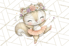 Pastel Animal Ballerinas Clipart PNG Ballet Animals Product Image 2