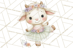 Pastel Animal Ballerinas Clipart PNG Ballet Animals Product Image 2