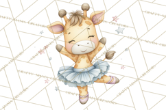 Pastel Animal Ballerinas Clipart PNG Ballet Animals Product Image 5