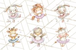 Pastel Animal Ballerinas Clipart PNG Ballet Animals Product Image 2