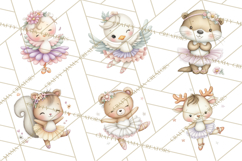 Pastel Animal Ballerinas Clipart PNG Ballet Animals Product Image 3