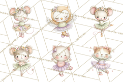 Pastel Animal Ballerinas Clipart PNG Ballet Animals Product Image 5