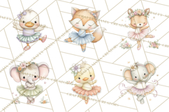 Pastel Animal Ballerinas Clipart PNG Ballet Animals Product Image 7