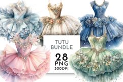 Tutu Ballet Dress | Watercolour Clipart PNG Product Image 1