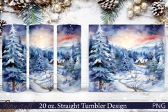 Winter Tumbler Wrap | Watercolor Product Image 1