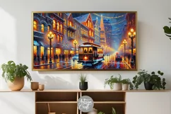 Christmas Frame TV art, Christmas Streetcar Frame TV art Product Image 5