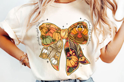 Thanksgiving Bow Sublimation, Autumn Png Product Image 3