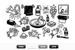 Handwashing Hygiene Clipart Bundle For Health Awareness Product Image 1
