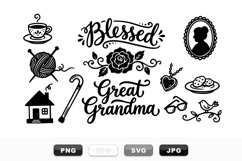 Blessed Great Grandma Clipart Bundle for Scrapbooking Product Image 1