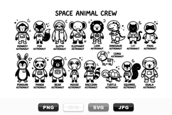 Space Animal Astronaut Clipart Bundle For Kids Product Image 1