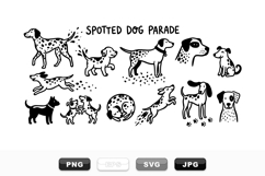 Hand Drawn Spotted Dog Clipart Set For Crafts Product Image 1