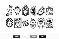 Hand Drawn Cute Fruit Doodle Clipart Bundle Product Image 1