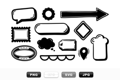 Hand Drawn Doodle Frame Clipart Bundle for Crafts Product Image 1