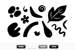 Modern Abstract Organic Shapes Vector Set Product Image 1