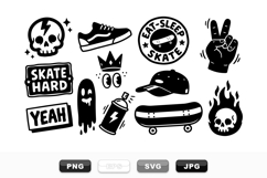 Urban Skateboard Vector Pack For Streetwear Design Product Image 1