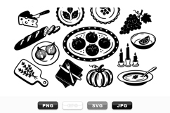 Rustic Harvest Kitchen Clipart Bundle for Fall Meals Product Image 1