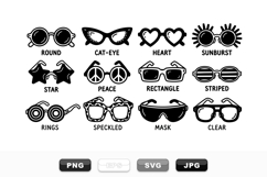Retro Sunglasses Clipart Bundle for Summer Designs Product Image 1