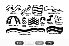 Hand Drawn Ribbon Banner Vector Clipart Set Product Image 1