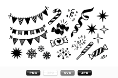 Hand Drawn Festive Party Clipart Bundle for Celebrations Product Image 1