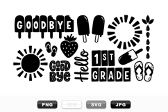 Back To School Summer Clipart Bundle For Kids Product Image 1