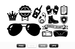 Security Gear Icon Set for Guard and Safety Use Product Image 1