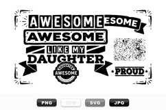 Vintage Awesome Daughter Badge and Ribbon Stamp Set Product Image 1